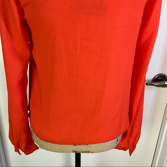 Boho Nasty Gal Jacket/Blouse Orange Button Up Lightweight Summer 4 Size New - Picture 10 of 13